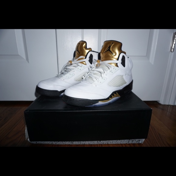 jordan retro 5 gold